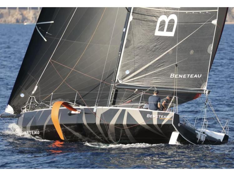 Manufacturer Provided Image: 2026 Beneteau Figaro Beneteau 3 sailing on open water, featuring sleek black sails.