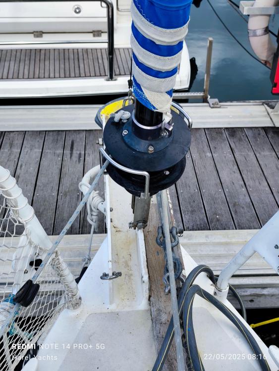 Sailboat deck with rigging details, Custom Patago 40, 2019 model.